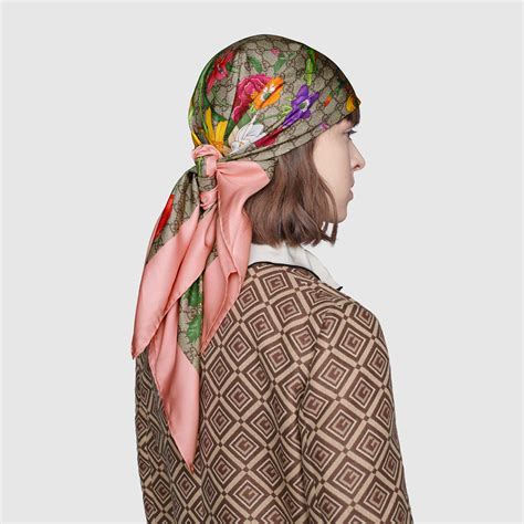 gucci the flora scarf|gucci flora silk scarf.